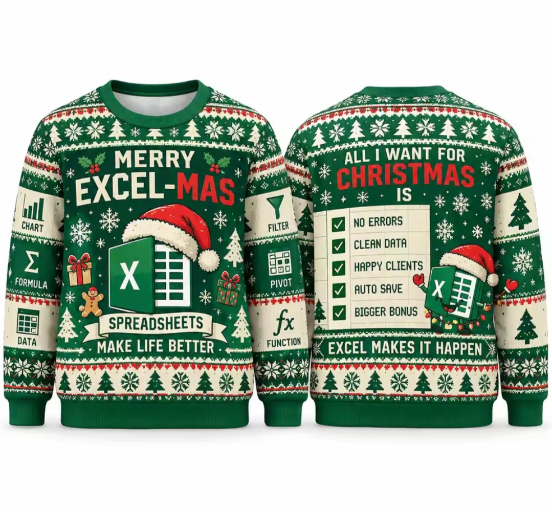 Funny Excel Christmas Jumper | Merry Excel-Mas Festive Sweater