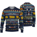 Back to the Future Christmas Jumper | DeLorean Time Machine Xmas Sweater