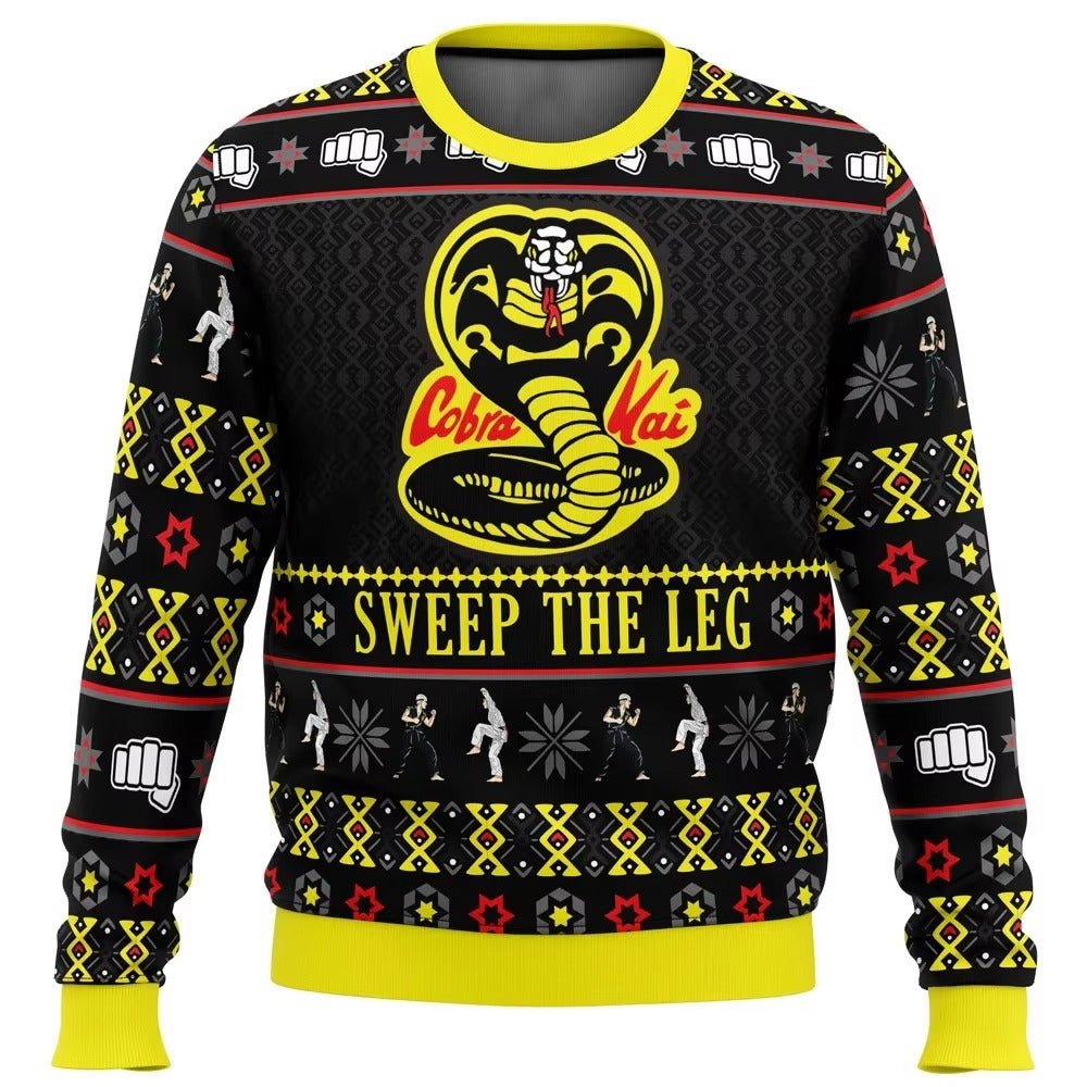 Cobra Kai Christmas Jumper | Season's Sweepings Karate Kid Xmas Sweater