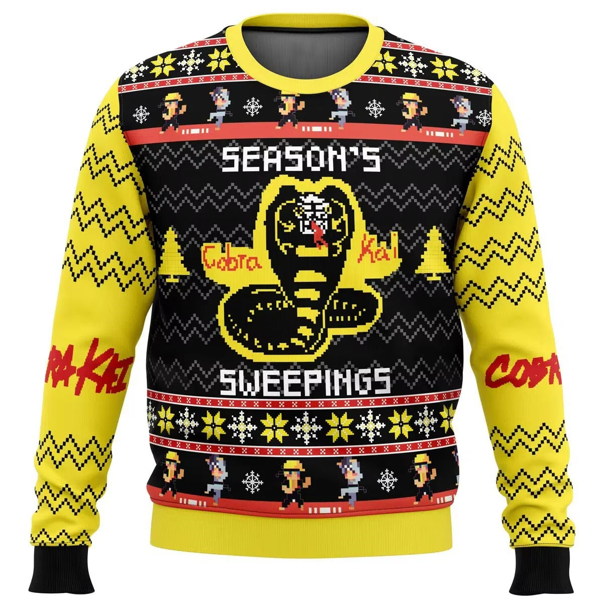 Cobra Kai Christmas Jumper | Season's Sweepings Karate Kid Xmas Sweater