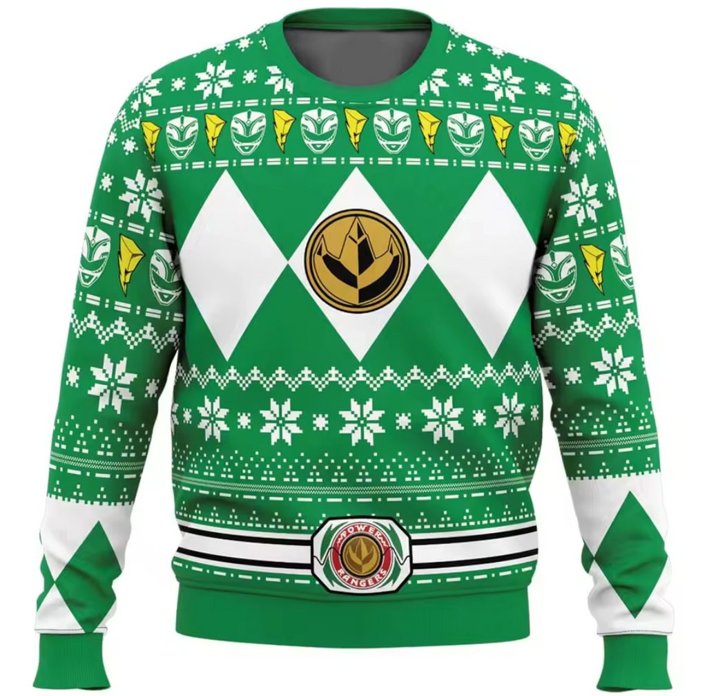 Power Rangers Christmas Jumper | Mighty Morphin Festive Sweater | All Colours