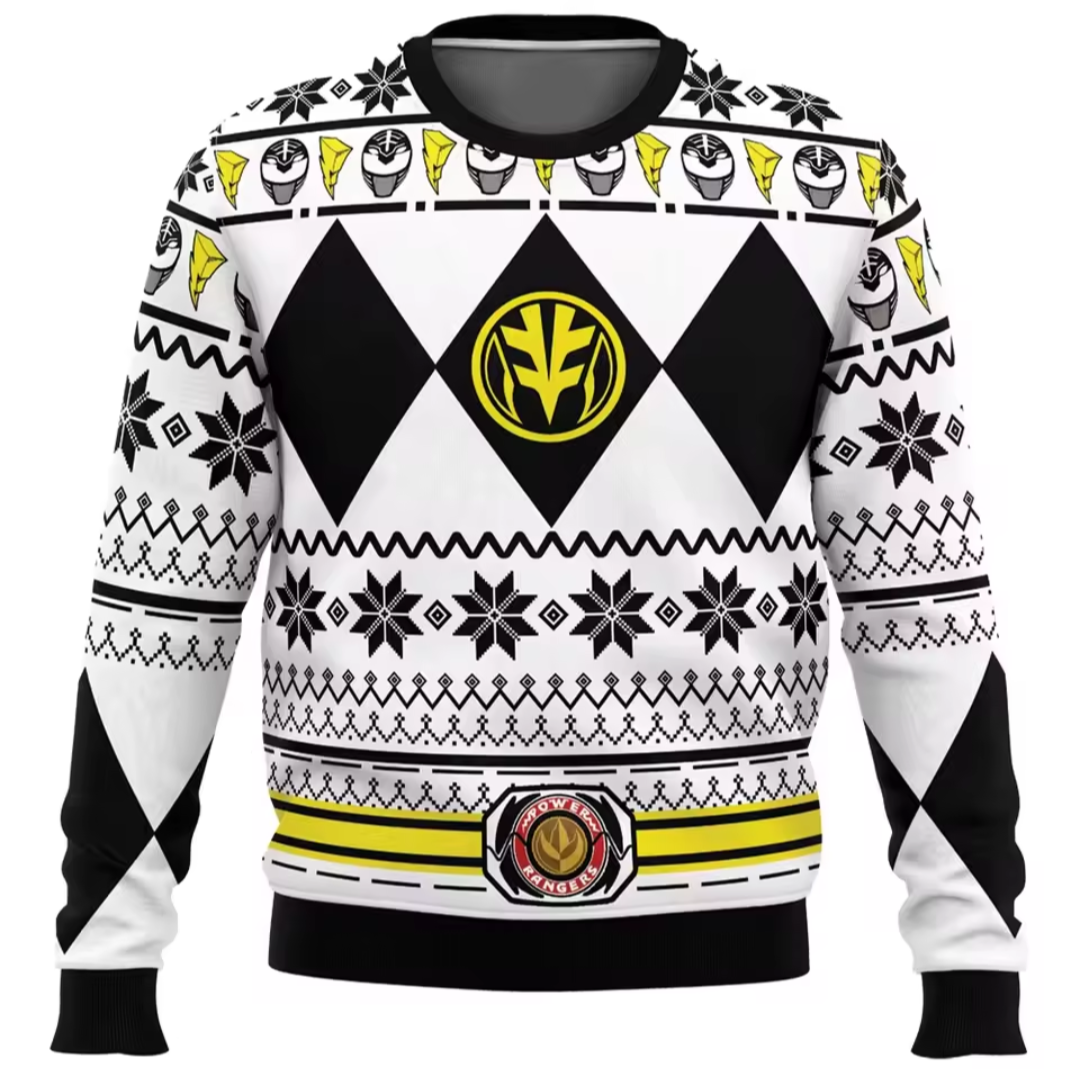 Power Rangers Christmas Jumper | Mighty Morphin Festive Sweater | All Colours
