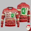 Microsoft Excel Christmas Jumper | Funny Office Xmas Sweater | Red or Green
