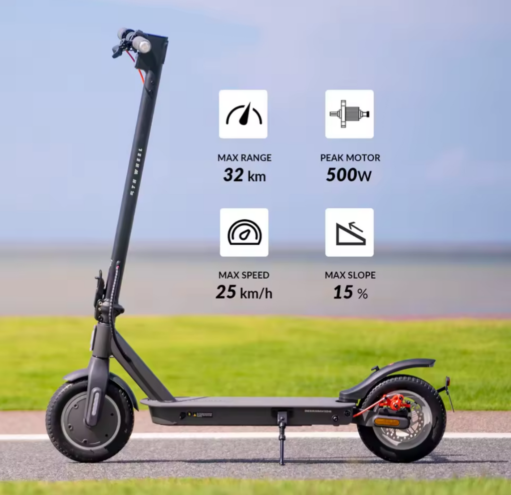 Electric Scooter with App Control | 32km Range | 500W Peak Power | 50% Off