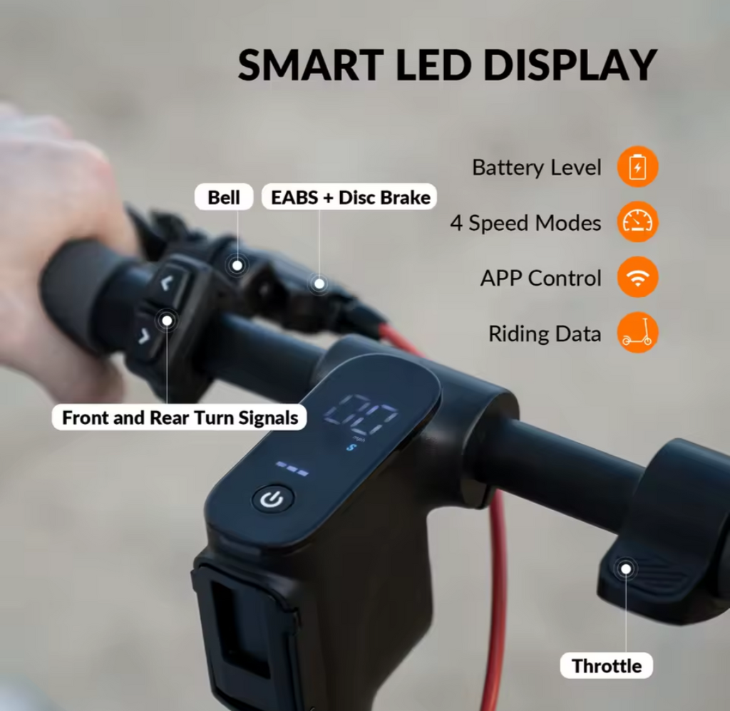 Electric Scooter with App Control | 32km Range | 500W Peak Power | 50% Off