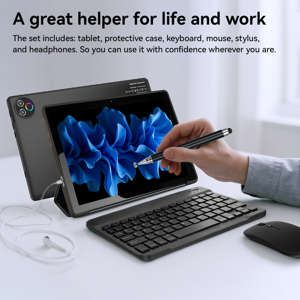 Android 15 Tablet with Keyboard, Mouse & Stylus Bundle | £110 Free Accessories Included