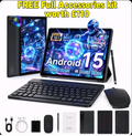 Android 15 Tablet with Keyboard, Mouse & Stylus Bundle | £110 Free Accessories Included
